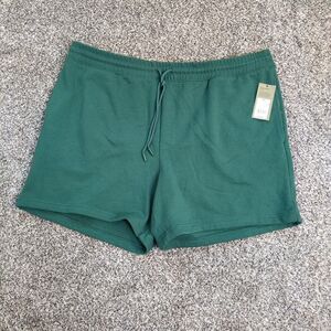 NEW Goodfellow Knit Shorts Mens XXL Green Kindness Fleece 6" Inseam Comfort